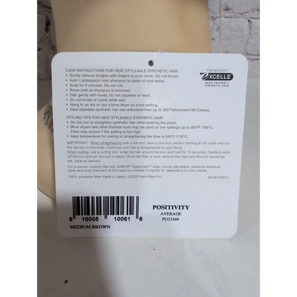 Positivity By GABOR Essentials Medium Brown Average Heat Friendly NEW NIB - Picture 9 of 10